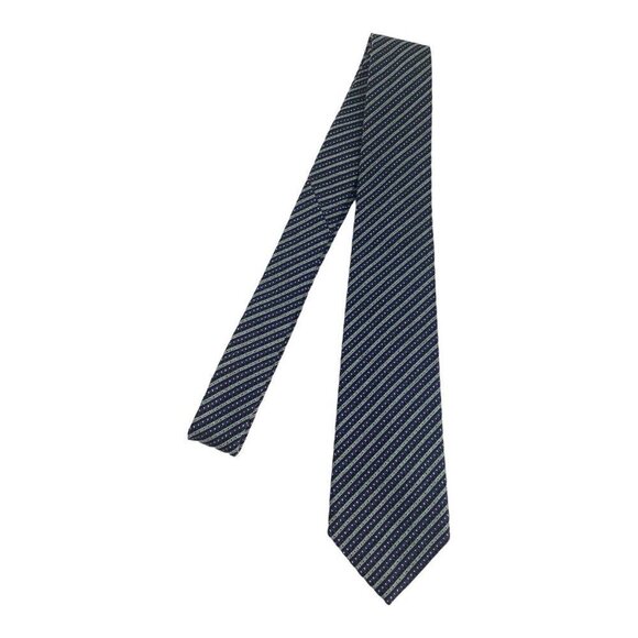 GUCCI Green Blue Striped Luxury Designer Silk Slim Tie Italy W: 2.8" NWOT - Picture 6 of 7